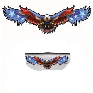 3D Creative American Eagle Spreads Wings Sticker size 7,88"×13,78"